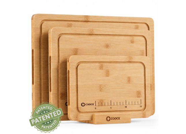 Bamboe Snijplanken & Serveerplanken Set met Houder