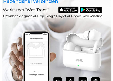 Vertaalcomputer - AI Vertaal apparaat met spraak - Draadloze Oordopjes met Vertaalfunctie - Environmental Noice Cancelling - Bluetooth 5.0 - Vertaler voor 127 Talen