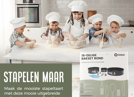 16-delig Ronde Springvorm Set