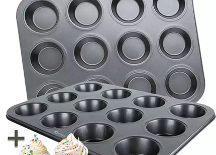 Muffin Bakvorm 35,3 x 26,5 x 3cm. - Incl. 50 Papieren vormpjes