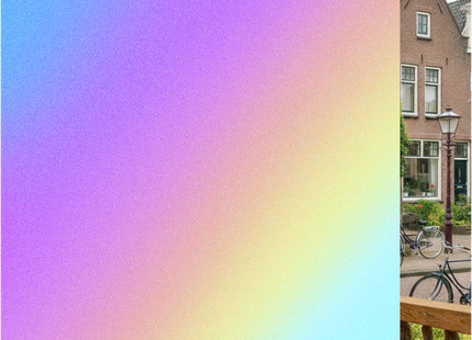 Isolerende & Zonwerende Statische Raamfolie HR++ Anti Inkijk - Matglas Holografisch Zeepbeleffect