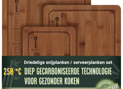 Bamboe Snijplankenset met Houder