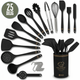 26-Piece XL Kitchen Utensil Set with Holder - Pink