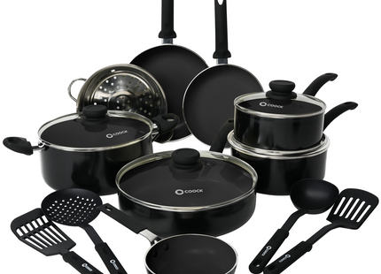 COOCK - 22-Delige Pannenset - Zwart