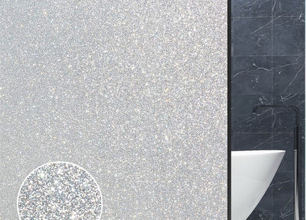 Isolerende & Zonwerende Statische Raamfolie HR++ - Anti Inkijk - Glitter