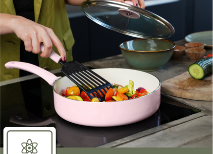 Wokpan Inductie 32cm -Roze