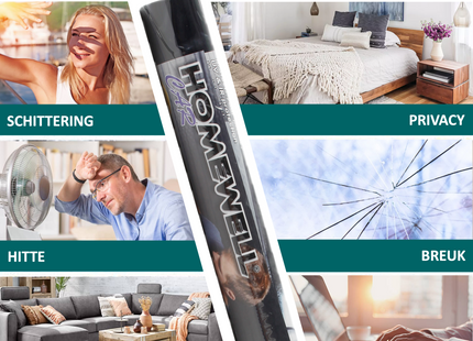 Zelfklevende Auto Raamfolie 75X300CM - Verduisterend - 20% Lichtdoorlatend