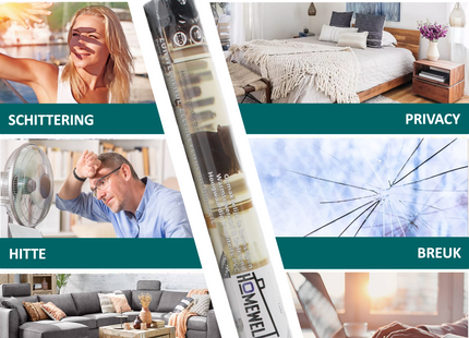 Isolerende & Zonwerende Zelfklevende HR+ HR++ of HR+++ Raamfolie - Tint 39%