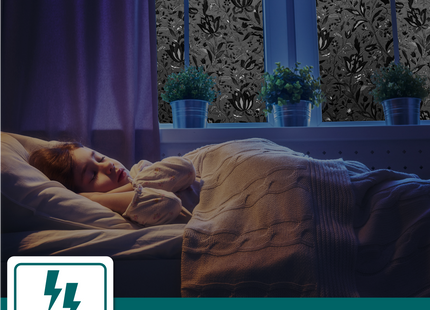 Isolerende & Zonwerende Verduisteringsfolie - Blackout Raamfolie Bloemen