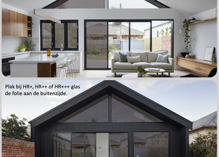 Isolerende & Zonwerende Zelfklevende HR+ HR++ of HR+++ Raamfolie - Tint 39%