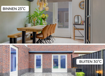 Zonwerende & Isolerende Raamfolie met Spiegeleffect 25% - Blauw