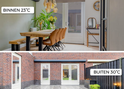 Zonwerende & Isolerende Raamfolie met Spiegeleffect 25% - Zilver