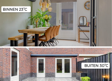 Zonwerende & Isolerende Raamfolie met Spiegeleffect 25% - Zwart