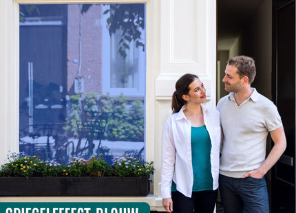 Zonwerende & Isolerende Raamfolie met Spiegeleffect 25% - Blauw