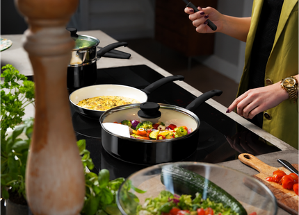 COOCK - 22-Delige Pannenset - Zwart/Wit