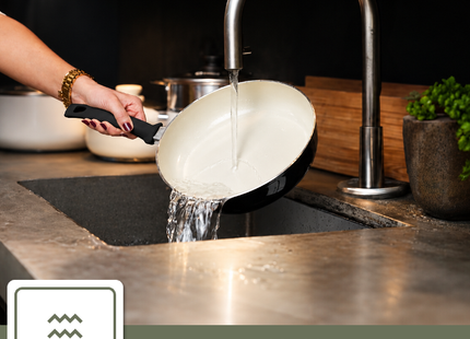 COOCK - 22-Delige Pannenset - Zwart/Wit