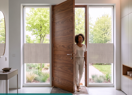 Insulating & Sun-resistant Static Window Film HR++ - Anti-glare - Linen look - Gray 