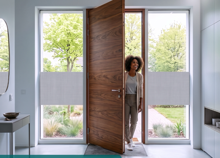 Insulating & Sun-resistant Static Window Film HR++ - Anti-glare - Linen look - Gray 