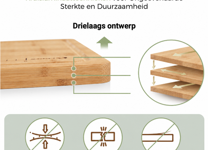 Bamboo Cutting Board Set with Holder