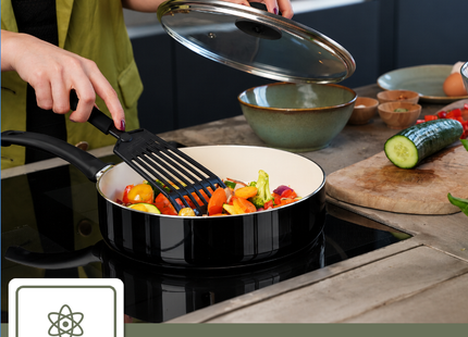 COOCK - 22-Delige Pannenset - Zwart/Wit