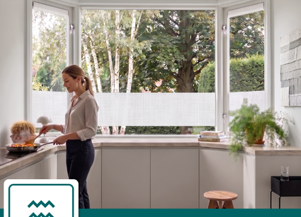 Insulating & Sun-resistant Static Window Film HR++ - Anti-glare - Linen look - Gray 