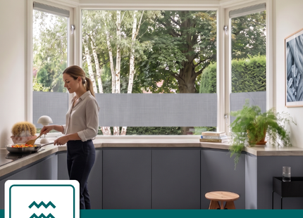Insulating & Sun-resistant Static Window Film HR++ - Anti-glare - Linen look - Gray 