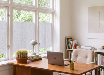 Insulating & Sun-resistant Static Window Film HR++ - Anti-glare - Linen look - Gray 