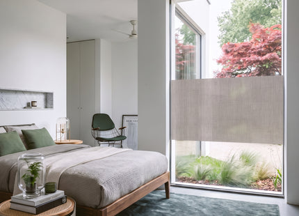 Insulating & Sun-resistant Static Window Film HR++ - Anti-glare - Linen look - Gray 