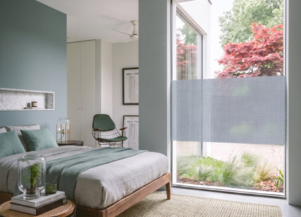 Insulating & Sun-resistant Static Window Film HR++ - Anti-glare - Linen look - Gray 