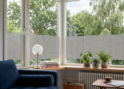 Textiel Raamfolie - Granite – Zonwerend - Privacy Folie - HR++(+) Zelfklevend - Exclusieve Uitstraling – Gerecycled PET (kopie)