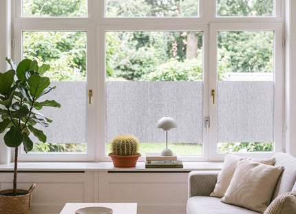 Insulating & Sun-resistant Static Window Film HR++ - Anti-glare - Linen look - Gray 