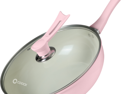 Wokpan Inductie 32cm -Roze
