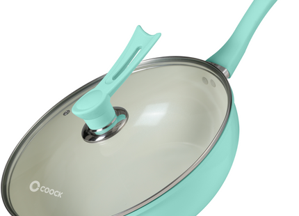 Wokpan Inductie 32cm - Turquoise