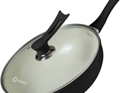 Wokpan Inductie 32cm -Zwart/Wit