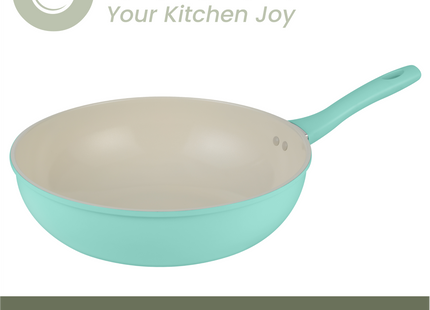 Wokpan Inductie 32cm - Turquoise
