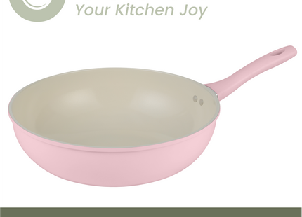 Wokpan Inductie 32cm -Roze