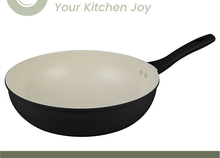 Wokpan Inductie 32cm -Zwart/Wit